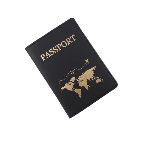 Reisepasshülle aus PU Leder Männer Herren Passport Holder Cover Passport-Hülle Reisepass Organizer Travel Wallet Schutzhülle Reisebrieftasche für Reisepass, Ticketkarte, Bordkarten, Kreditkarte von Pmnzdy