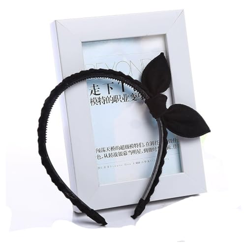 Stirnband mit Großes Schleife Damen Mädchen Bow Stirnband Haarreif Rotes Haarband Haarreifen Samt Haarschmuck Kopfschmuck für Kinder Erwachsene Fasching Karneval Cosplay Party E-Schwarz von Pmnzdy