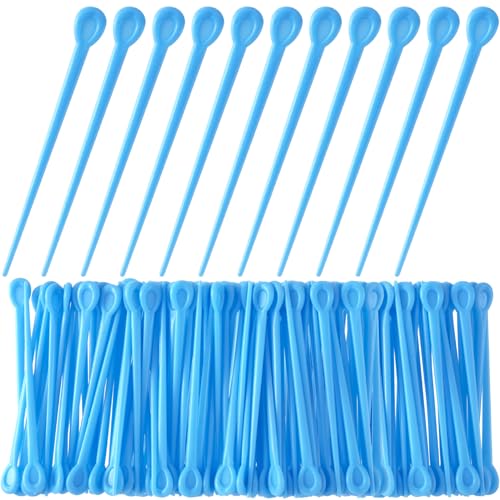 Pndeyo 100 Stück Pinsel-Haarroller, Kunststoff-Haarroller, Verriegelungswerkzeuge, Lockenwickler, Nadelstab, Häkelzubehör für Frauen und Mädchen, Lockenstyling, Blau von Pndeyo