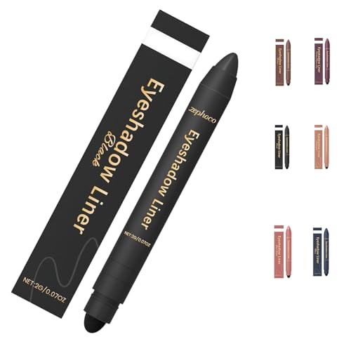 Chiura Shadow Liner 2in 1 Eyeliner Eyeshadow, Smooth and Easy to Color Waterproof & Smudge-Proof Eye Shadow Cream Pen Inelaborate All-Day Wear Glides Smoothly (Black) von Pnedeodm