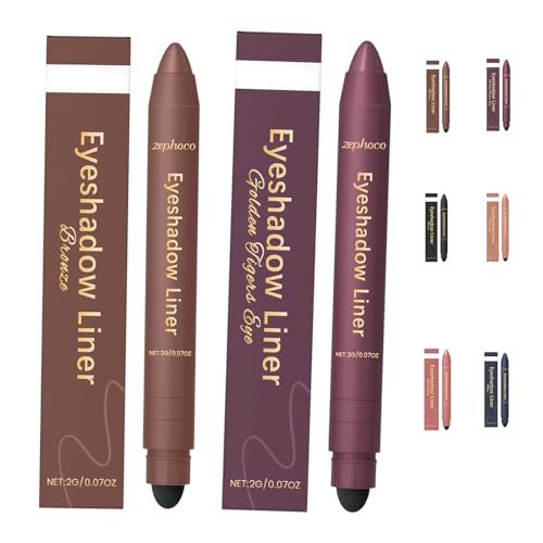Chiura Shadow Liner 2in 1 Eyeliner Eyeshadow, Smooth and Easy to Color Waterproof & Smudge-Proof Eye Shadow Cream Pen Inelaborate All-Day Wear Glides Smoothly (Bronze+ Rose Gold) von Pnedeodm