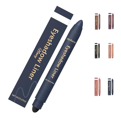 Chiura Shadow Liner 2in 1 Eyeliner Eyeshadow, Smooth and Easy to Color Waterproof & Smudge-Proof Eye Shadow Cream Pen Inelaborate All-Day Wear Glides Smoothly (Navy) von Pnedeodm