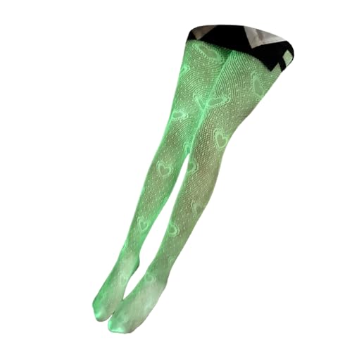 Pnuokn Strumpfhose, leuchtet im Dunkeln, Fischnetzstrümpfe, leuchtende Overall, Socken, Netzstrumpfhose, hohe Taille, Overall, Leggings, Strümpfe, 865, M von Pnuokn