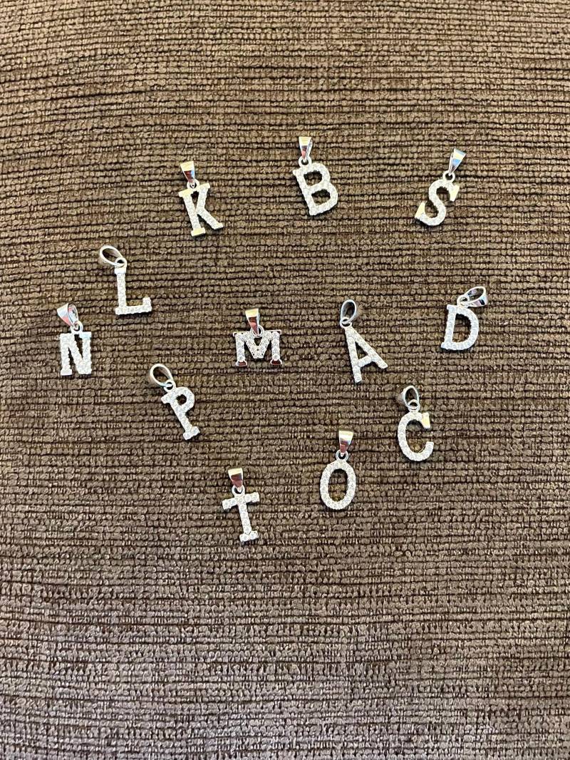 sterling Silber Anfang Halskette-Minimalist-Alphabet Charm von PoaJewels