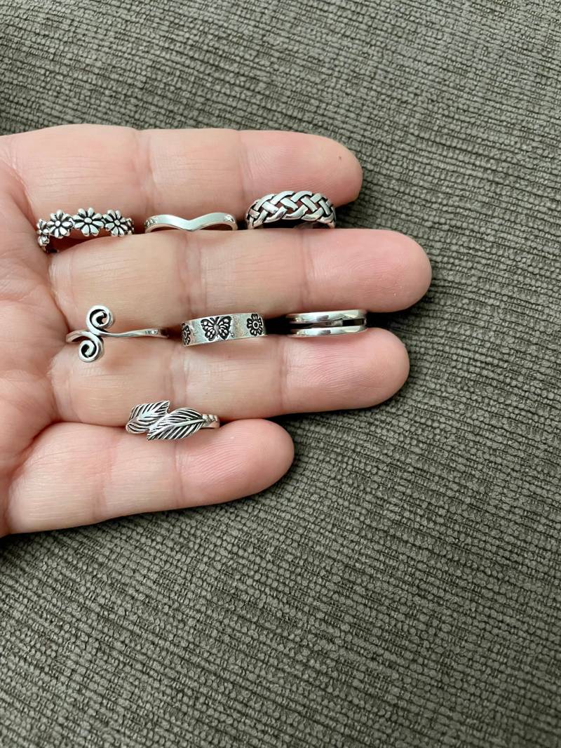 sterling Silber Zehenring-Einstellbare Zehenring-Filigrane Midi Ring von PoaJewels