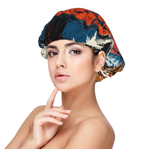 Basketball-Vintage-Grunge, Satin-Schlafmütze für Erwachsene – Elastische Schlafhaube für Damen, verstellbare Haarabdeckung für die Nacht Basketball-Vintage-Grunge, Satin-Schlafmütze für Erwachsene – Elastische Schlafhaube für Damen, verstellbare Haarabdeckung für die Nacht von Poadnly