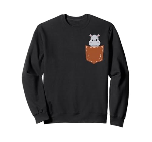 Niedliches Nilpferd in der Tasche, lustiges Nilpferd für Kinder Sweatshirt von Pocket Hippo For Animal Lovers Kids Adults Apparel