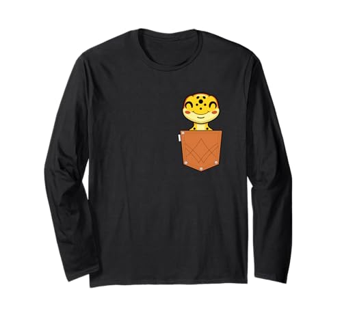 Niedlicher Leoparden-Gecko in der Tasche für Kinder und Kleinkinder Langarmshirt von Pocket Leopard Gecko Cute Animal Lover Kids