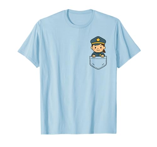 Süßes Mädchen, Polizist, Taschenkumpel, Polizist, Heroisch T-Shirt von Pocket Pal Police Officer First Responder