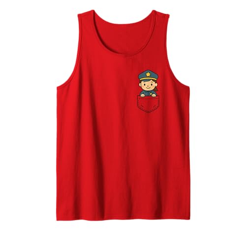 Süßes Mädchen, Polizist, Taschenkumpel, Polizist, Heroisch Tank Top von Pocket Pal Police Officer First Responder