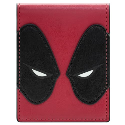 Dead Pool Maximale Anstrengung Nahaufnahme! Antiheldenmaske Geldbörse/Geldbeutel Bi-Fold Ausweis & Kartenhalter, Rot von PocketGear