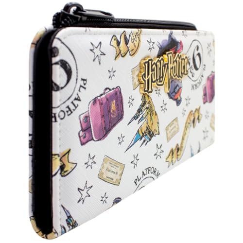Harry Gleis 9 3/4 Zauberer Potter Magische Embleme Portemonnaie Clutch Münzfach & Kartenhalter, Weiß von PocketGear