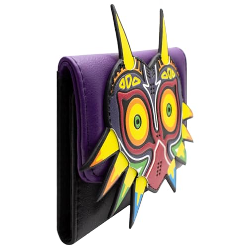 Legend of Link Majora's Ikonische Maske Emblem Portemonnaie Clutch Münztasche & Kartenhalter, Lila von PocketGear
