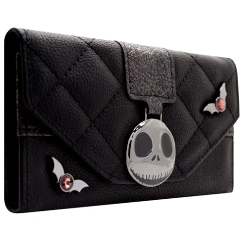 Nightmare Before Skellington Kopf Weihnachten Fledermäuse Portemonnaie Clutch Münzfach & Kartenhalter, Schwarz von PocketGear