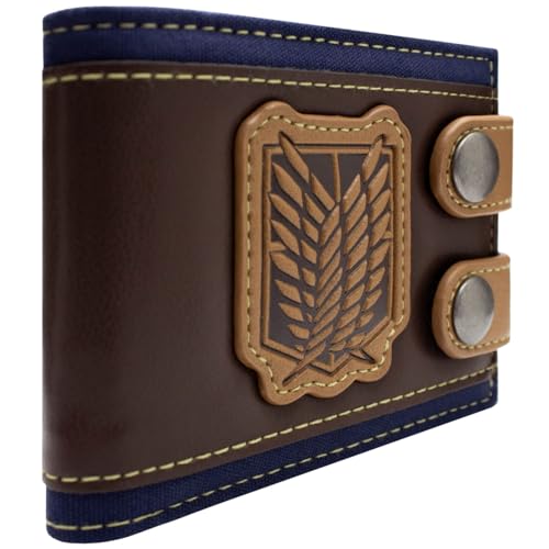 PocketGear AOT Survey Corps Emblem Angriff auf die Titan Geldbörse Bi-Fold ID & Kartenhalter, Braun von PocketGear