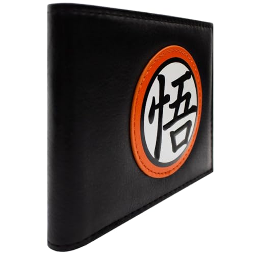 PocketGear Beschützer der Erde Dragon Kampf-Gi-Outfit Ball Go Kanji-Emblem Geldbörse/Geldbeutel Zweifach Faltbar Ausweis & Karte, Schwarz von PocketGear