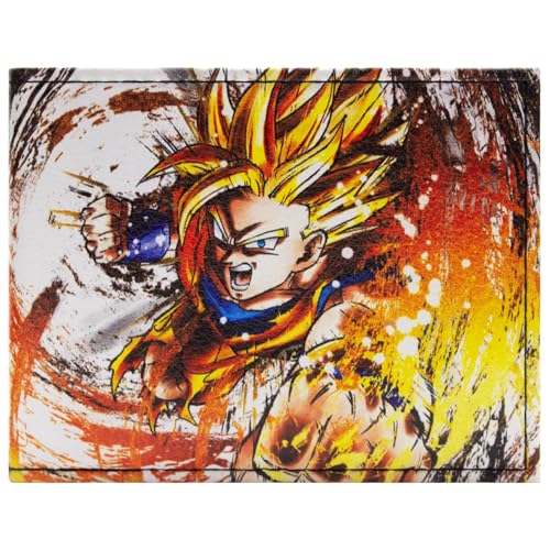 PocketGear DB-Z Super Krieger Kämpfer Aufgeladen SS Zustand Geldbörse/Geldbeutel Bi-Fold ID & Kartenhalter, Weiß von PocketGear