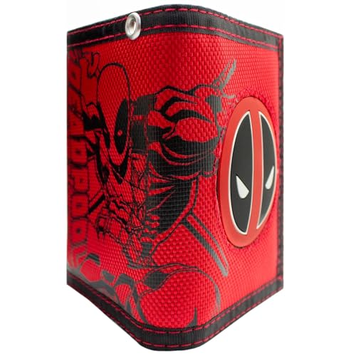 Dead Pool Wade Mit Einem Mund Anti-Held Anzug Geldbörse/Geldbeutel Tri-Fold Münzfach & Kartenhalter, Rot von PocketGear