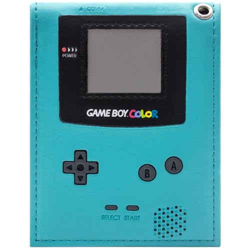 PocketGear GBC Game Retro Boy Color Handheld-Konsole Zweite Generation Geldbörse/Geldbeutel Bi-Fold ID & Kartenhalter, Blau von PocketGear