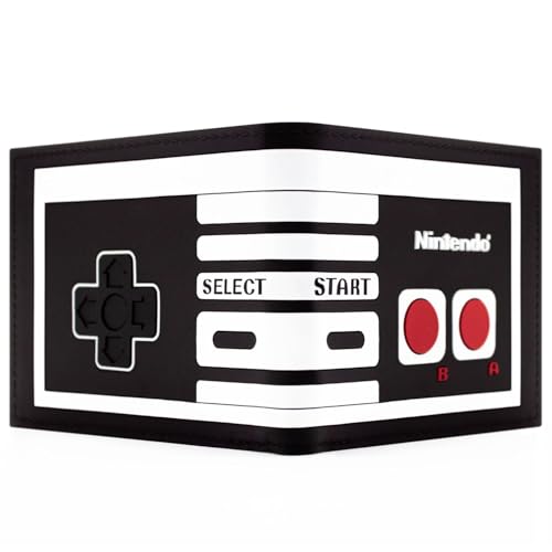 PocketGear Klassisches Design Unterhaltungssystem Steuerungspad Geldbörse/Geldbeutel Bi-Fold Münztasche & Kartenhalter, Schwarz von PocketGear