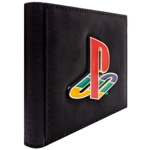 PocketGear PS Play Ikonisches Station Gaming-Emblem Erwecke Deine Träume Geldbörse/Geldbeutel Bi-Fold ID & Kartenhalter, Schwarz von PocketGear