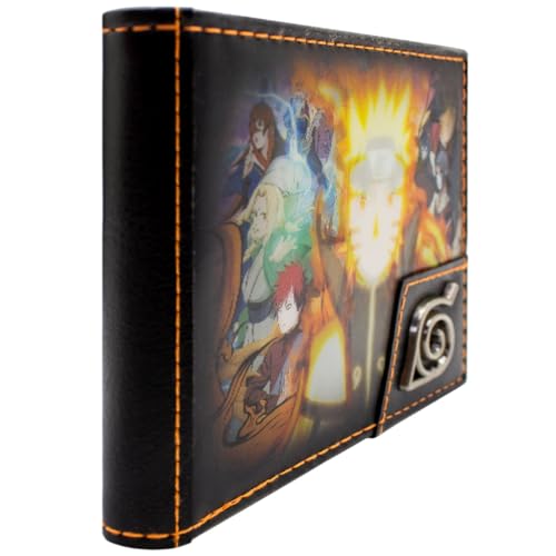 PocketGear Shippuden Hokage Neunschwänziger Verborgene Blätter Hologramm Geldbörse/Geldbeutel Bi-Fold Ausweis- & Kartenhalter, Schwarz von PocketGear