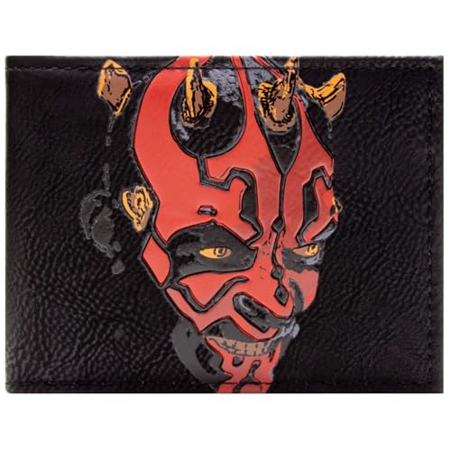 PocketGear Star Darth Wars Maul Sith Lord Mastermind Geldbörse/Geldbeutel Bi-Fold Ausweis- & Kartenhalter, Schwarz von PocketGear