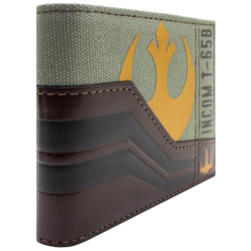 PocketGear Star Rebel Wars Incom T-66B X-Wing Starfighter Geldbörse/Geldbeutel Bi-Fold Ausweis- & Kartenhalter, Braun von PocketGear
