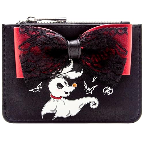 TNBC Nightmare Before Jack Geisterhund Zero Christmas Portemonnaie Reißverschluss-Münzfach & Kartenhalter, Schwarz von PocketGear