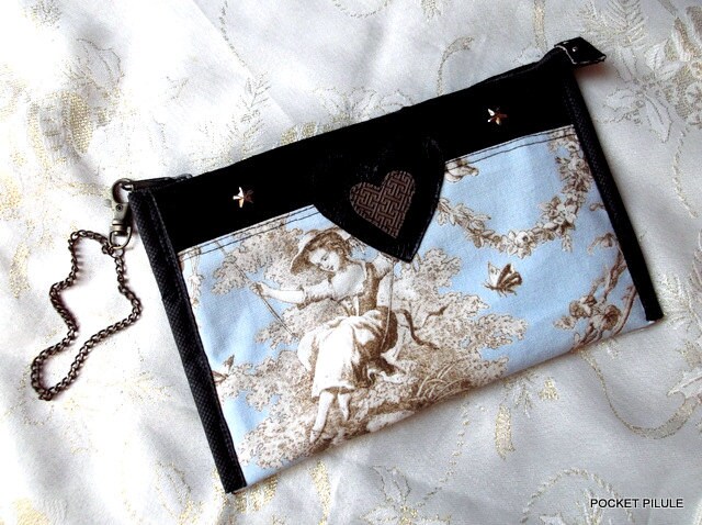 Handtäschchen, Handtasche " Vintage Paris Der Einzige(Einzigartige, Schwarze Und Blaue Model Handtäschchen, Handtasche " Vintage Paris Der Einzige(Einzigartige, Schwarze Und Blaue Model von PocketPilule
