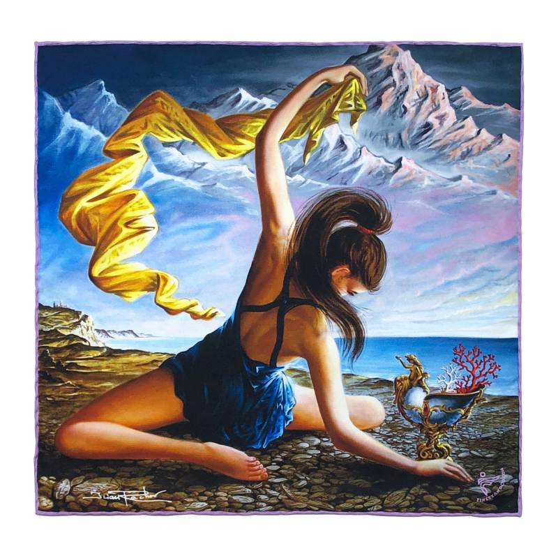 Dieser Luxuriöse Taschenplatz Trägt Den Titel "Ballerina" Von Versace Designer, Ilian Rachov von PocketSquareArt