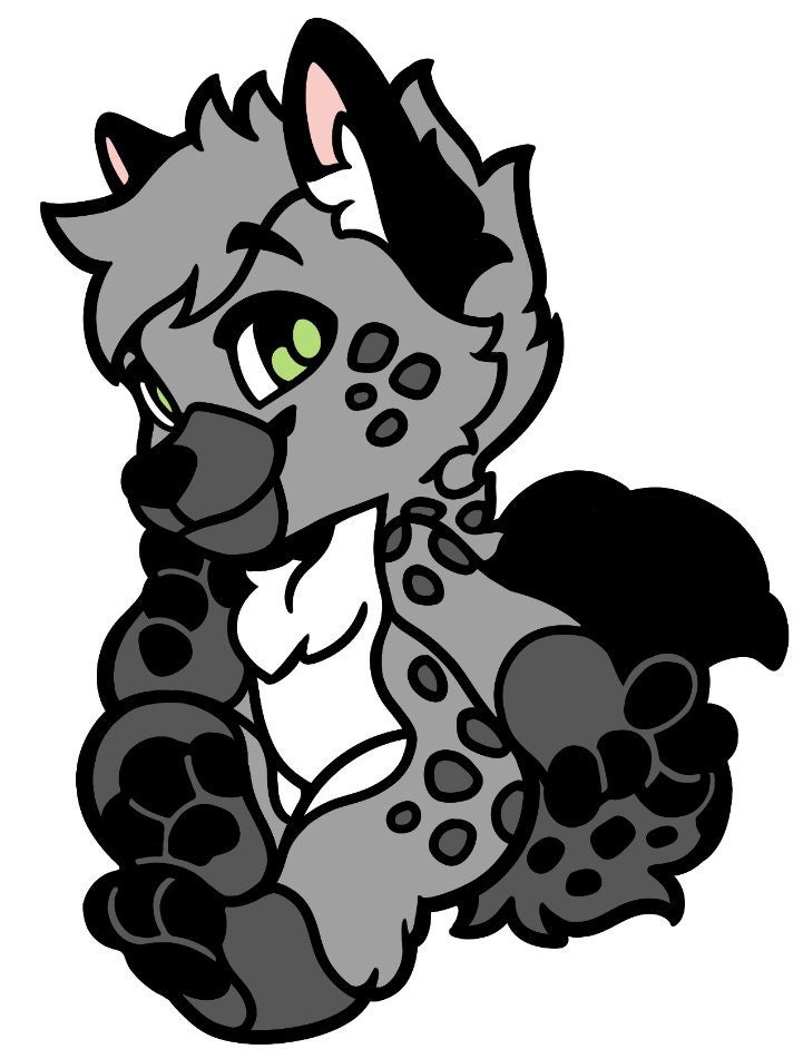 Asche - Fursona Pin #136 von PocketWolfShop