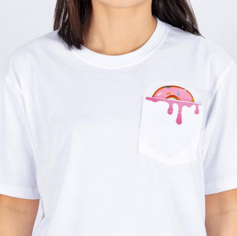 Donut Pocket T-Shirt Stickerei | Unisex von PocketiShop