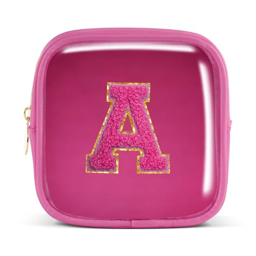 Pocmimut Personalisierte Make-up-Tasche, Kosmetiktasche, Kulturbeutel für Mutter, Frau, Lehrer, 18. Geburtstag, Geschenk für Mädchen, A, Mini-Magenta, Mini, A von Pocmimut