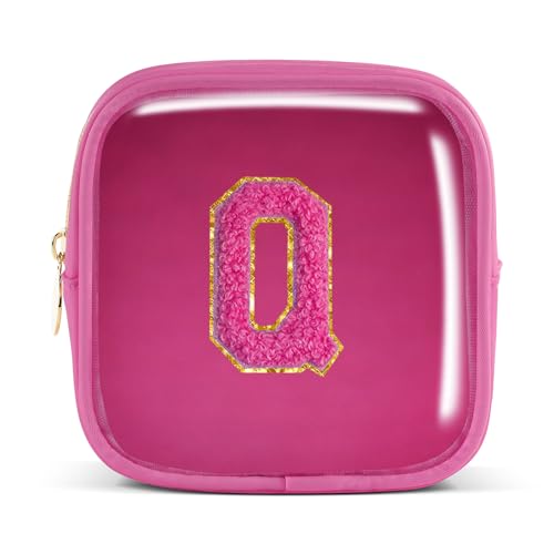 Pocmimut Personalisierte Make-up-Tasche, Kosmetiktasche, Kulturbeutel für Mutter, Frau, Lehrer, 18. Geburtstag, Geschenk für Mädchen, A, Mini-Magenta, Mini, Frage: von Pocmimut