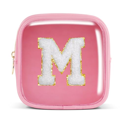 Pocmimut Make-up-Tasche, personalisierbar, Reise-Kulturbeutel, trendiges Geschenk für Zwillings- und Teenager-Mädchen, Freundin, Lehrer und Mutter, Mini-Pink, Mini, Größe M: von Pocmimut