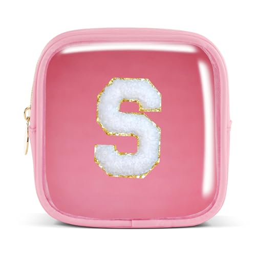 Pocmimut Make-up-Tasche, personalisierbar, Reise-Kulturbeutel, trendiges Geschenk für Zwillings- und Teenager-Mädchen, Freundin, Lehrer und Mutter, Mini-Pink, Mini, Größe S: von Pocmimut