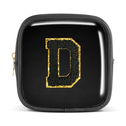 Pocmimut Personalisierte Make-up-Tasche, Kosmetiktasche, Kulturbeutel für Mutter, Frau, Lehrer, 18. Geburtstag, Geschenk für Mädchen, A, Mini-Schwarz, Mini, D von Pocmimut