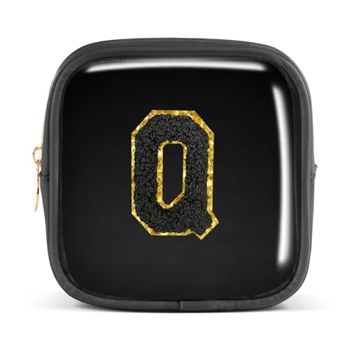 Pocmimut Personalisierte Make-up-Tasche, Kosmetiktasche, Kulturbeutel für Mutter, Frau, Lehrer, 18. Geburtstag, Geschenk für Mädchen, A, Mini-Schwarz, Mini, Frage: von Pocmimut