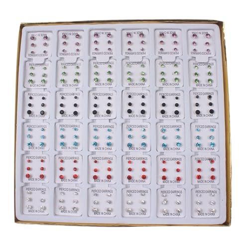 108 Paare Elegante Kristallohrringe Hypoallergische Ohrstollen Mode Ohrstift Kristall Textur Geeignet Für Tägliche Party Party Accessoire Ohrringe Geeignet von Pocoiau