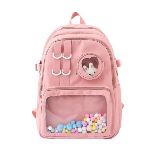 2023 Reisetasche Doppel Riemen Umhängetasche Klare Tasche Tasche Für Student Mädchen Rucksack Leichte Schule Tasche Rucksack von Pocoiau