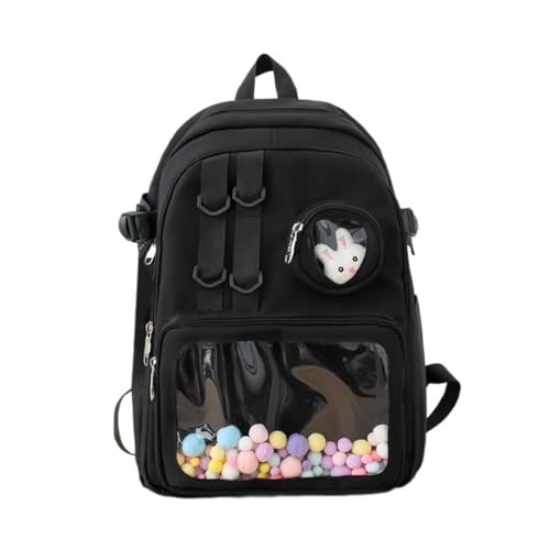 2023 Reisetasche Doppel Riemen Umhängetasche Klare Tasche Tasche Für Student Mädchen Rucksack Leichte Schule Tasche Rucksack von Pocoiau