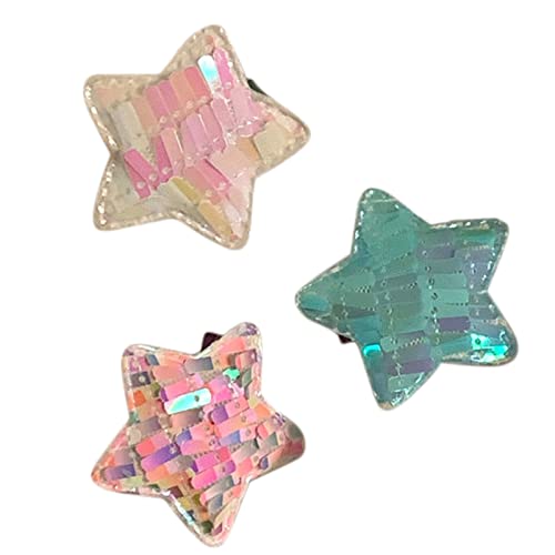 3 x Haarspange in Stern-/Schmetterlingsform, Feder-Kopfbedeckung für Damen, Party, Seitenhaarnadel von Pocoiau