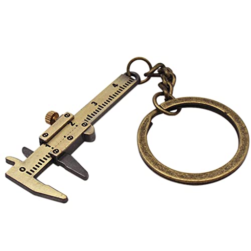 40mm Fashion Vernier Contociper Schlüsselbund Zinklegierung 3D Bewegliche Präzision Miniaturtasche Vernier Bremssattel Keyring von Pocoiau