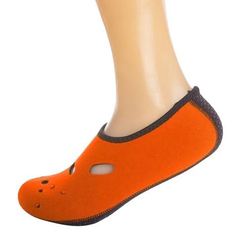 Atmungsaktive Schnorchelsocken, schnell trocknend, Stoff, Koralle, schützend, Strand, Erkundung, rutschfestes Design, Wasserschuh, atmungsaktive Schwimmsocken für Wassersport, BB, Medium von Pocoiau