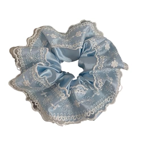 Damen Spitzen-Haargummis mit Spitze, verziert mit großen elastischen Haargummis, Pferdeschwanz-Halter, Ergänzung zu Ihrem Look von Pocoiau