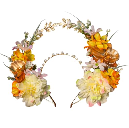 Elegantes Haar-Accessoire für Damen, Brautschmuck, Hochzeit, handgefertigtes Haarband, Fotografie-Modell, Kopfbedeckung, Stoffstruktur für den täglichen Gebrauch von Pocoiau