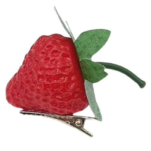 Erdbeer-Haarspange, schöne Erdbeer-Haarspange, Seitenclip für Mädchen, realistische Erdbeere von Pocoiau