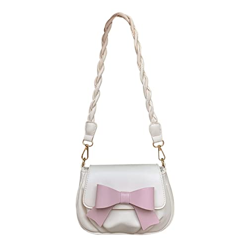 Frauen Bowknot Schulter Tasche Weiche PU Leder Umhängetasche Weibliche Einfache Geraffte Handtasche Tasche Alle Passende Wolke Tasche von Pocoiau