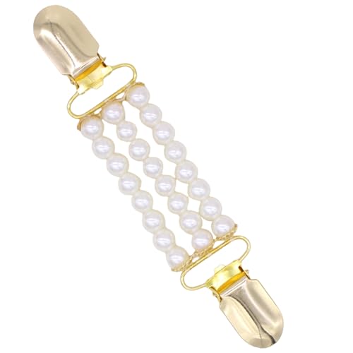 Frauen Dekorative Perlen Cardigan Clip Brosche Pin Pullover Schalhemd Kragen Clip Lady Accesories Eleganter Acrylclip von Pocoiau